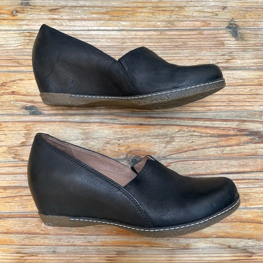 Dansko Liliana Black Wedge Loafer Size EUR 35 US 5 - Picture 7 of 16